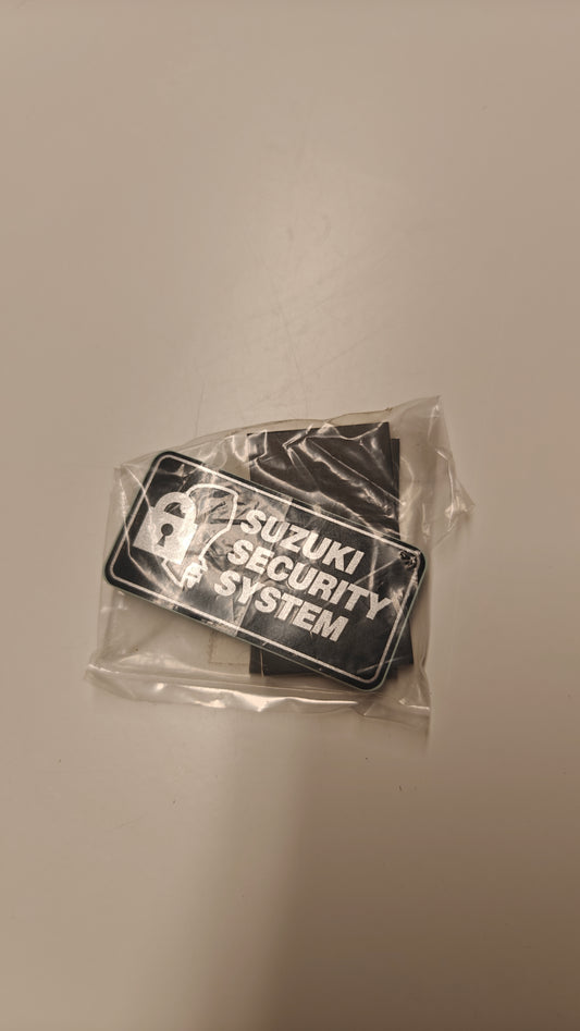 Suzuki security system dekal
