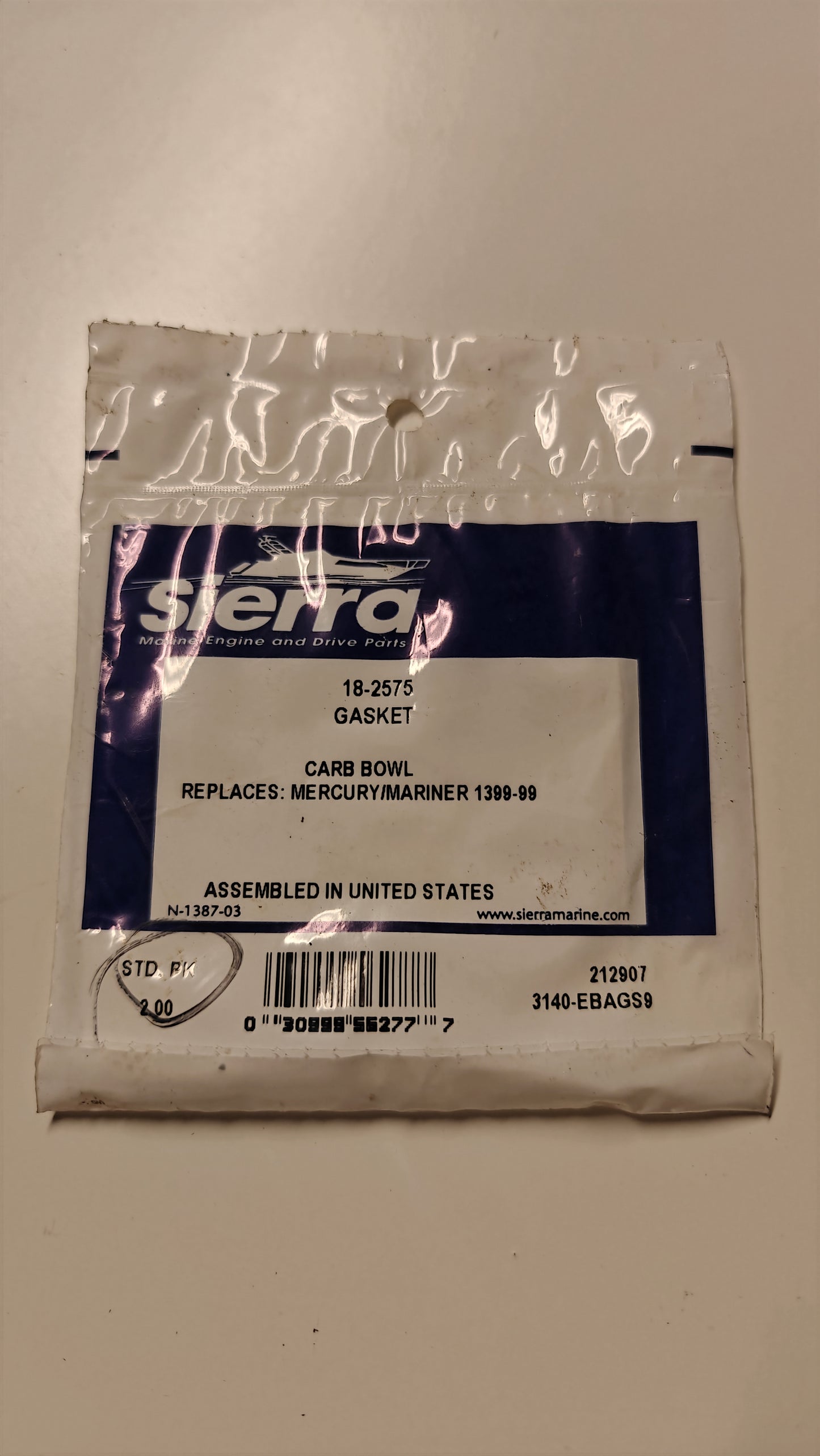 Packning flottörhus mercury 1399-99